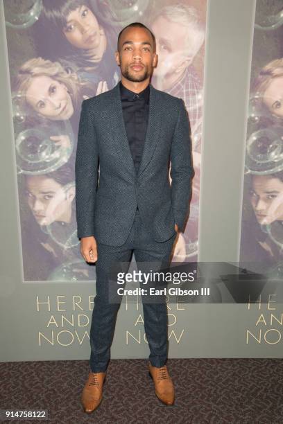 Actor Kendrick Sampson attends the Premiere Of HBO's "Here And Now" at Directors Guild Of America on February 5, 2018 in Los Angeles, California.