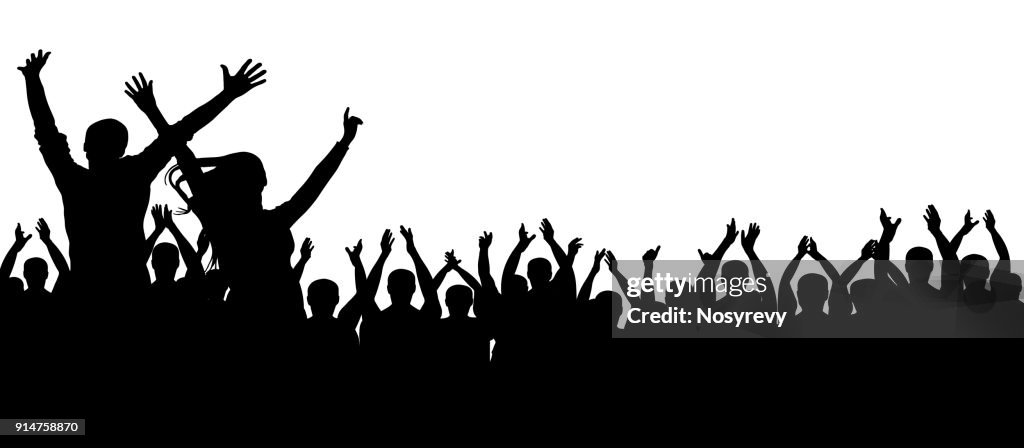 Crowd Party Silhouette High-Res Vector Graphic - Getty Images