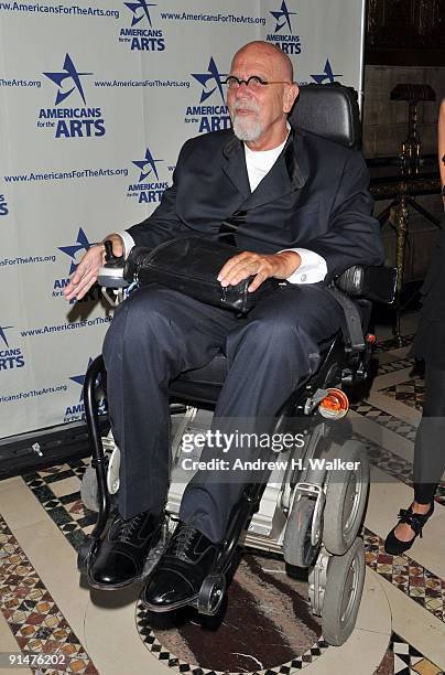 Artist Chuck Close attends the 2009 National Arts Awards at Cipriani 42nd Street on October 5, 2009 in New York City.