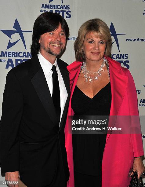 Filmmaker Ken Burns and Julie Deborah Brown attend the 2009 National Arts Awards at Cipriani 42nd Street on October 5, 2009 in New York City.