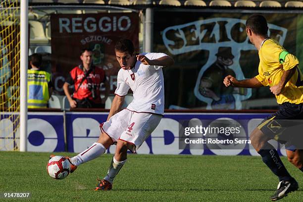 Carlos Emilio Carmona of Reggina Calcio in action during the match of Serie B between Modena FC and Reggina Calcio at Alberto Braglia Stadium on...