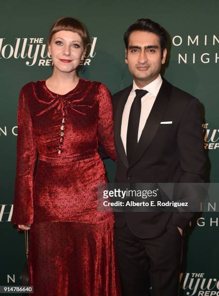 Emily V. Gordon and Kumail Nanjiani attends the Hollywood Reporter's 6th Annual Nominees Night at CUT on February 5, 2018 in Beverly Hills,...