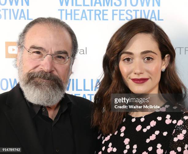Mandy Patinkin and Emmy Rossum attend the 2018 Williamstown Theatre Festival Gala at the Tao Downtown on February 5, 2018 in New York City.