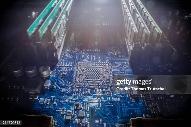 Circuit board of a computer on February 05, 2018 in Berlin, Germany.