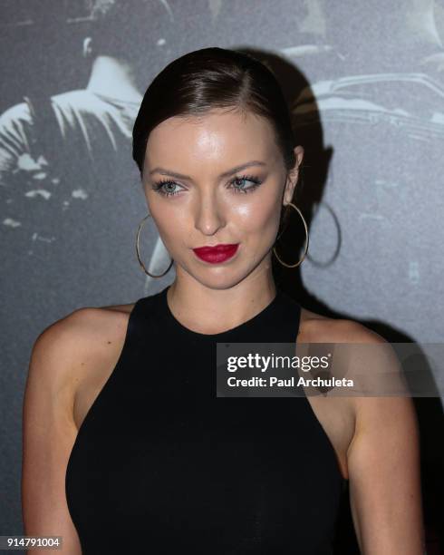 Actress Francesca Eastwood attends the premiere of "The 15:17 To Paris" at Warner Bros. Studios on February 5, 2018 in Burbank, California.