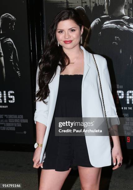 Actress Morgan Eastwood attends the premiere of "The 15:17 To Paris" at Warner Bros. Studios on February 5, 2018 in Burbank, California.