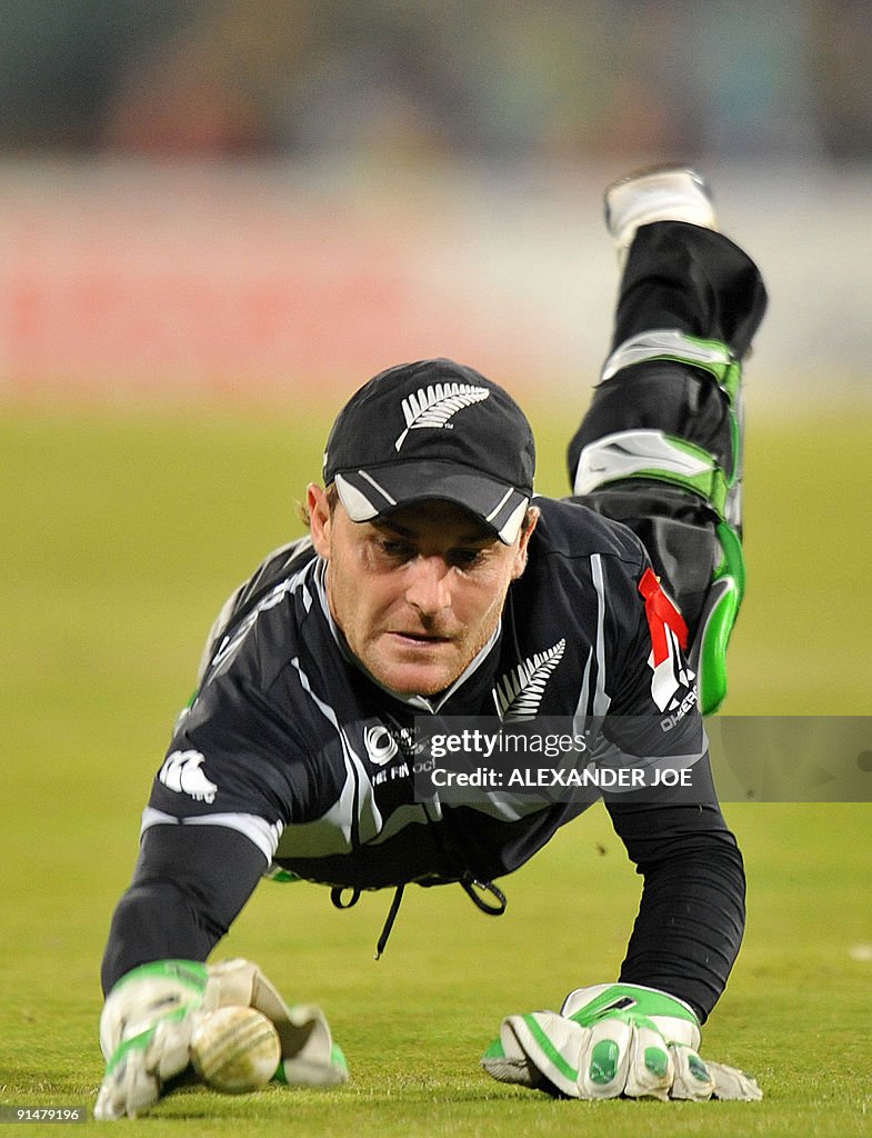 New Zealand's wicket-keeper Brendon McCu