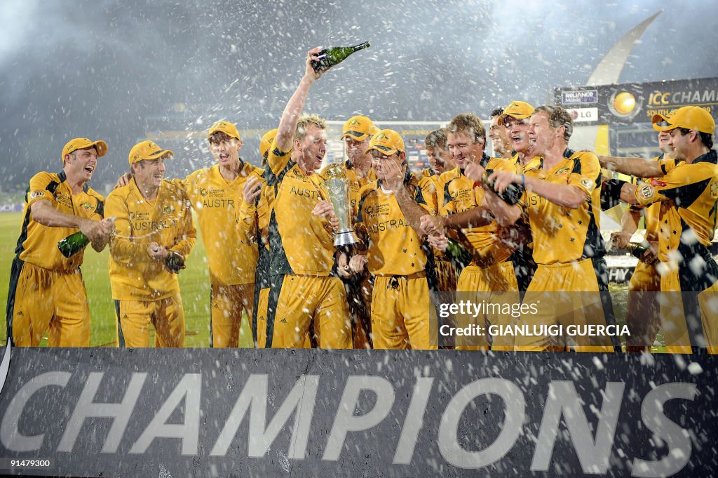 Australian team celebrates after winning
