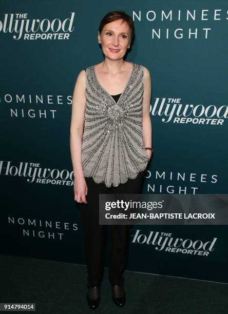 Irish animator Nora Twomey poses for photgraphs as he arrives to attend The Hollywood Reporter sixth Annual Nominees Night, in Los Angeles,...