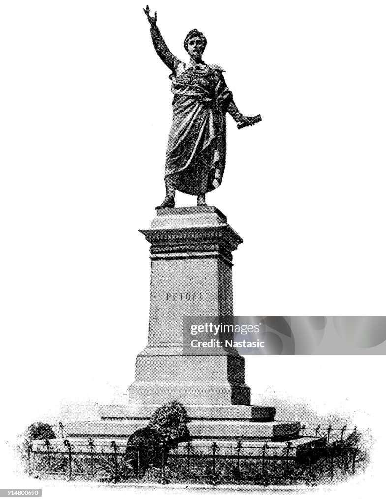 The statue Sándor Petőfi