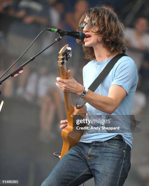 Alex Turner of Arctic Monkeys performs on stage on Day 3 of Austin City Limits Festival 2009 at Zilker Park on October 4, 2009 in Austin, Texas.