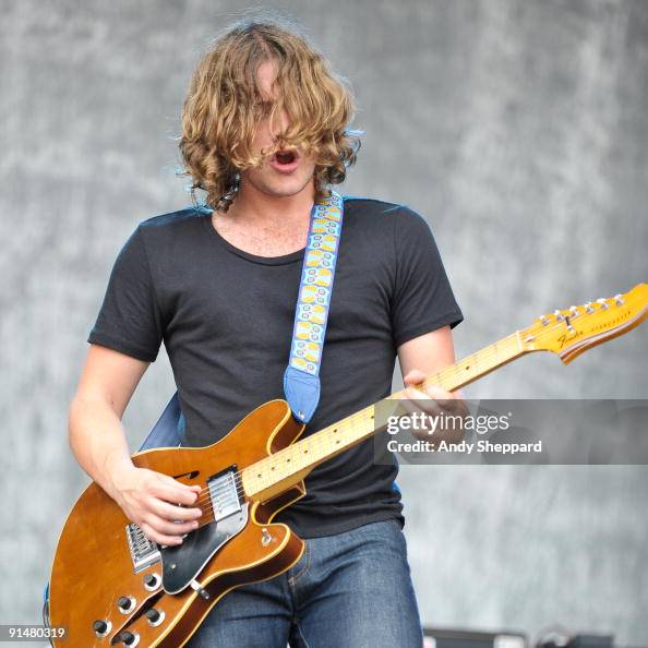 Jamie Cook Model Jamie Cook of Arctic Monkeys performs on stage, playing a Fender ...