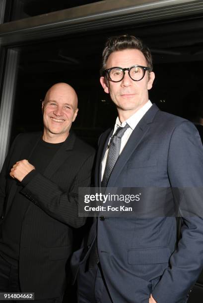 Michel Hazanavicius and Jan Kounen attend the 23th Lumieres Awards Ceremony at IMA on February 5, 2018 in Paris, France.