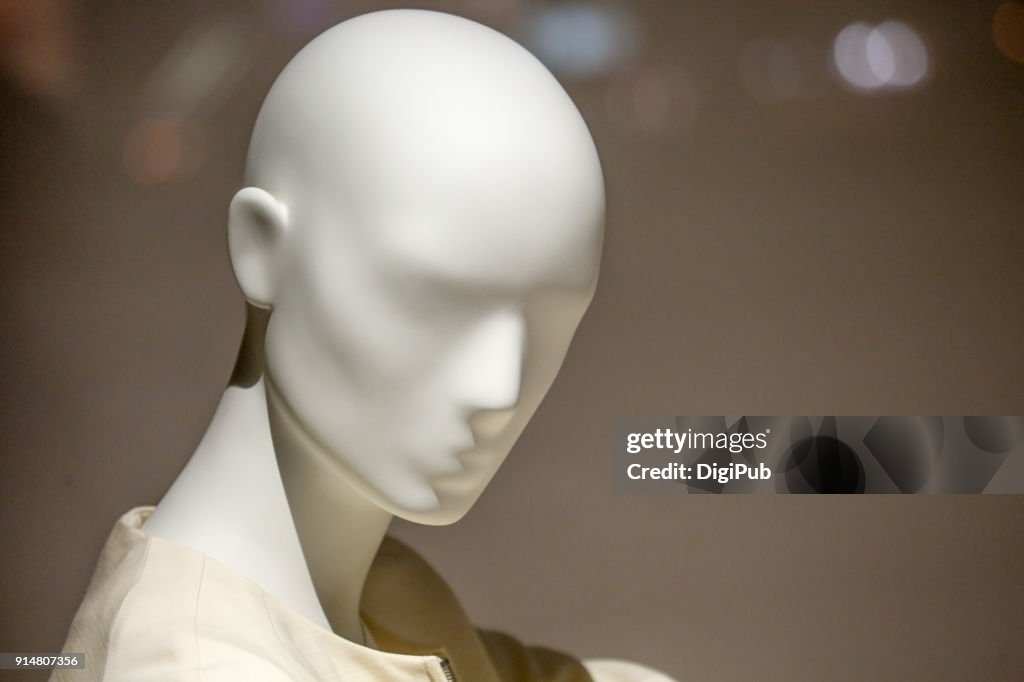 White mannequin head
