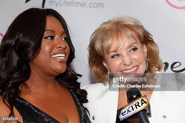 Actress Sherri Shepherd and "The View" host Barbara Walters attend the "Sherri" launch party at the Empire Hotel on October 5, 2009 in New York City.