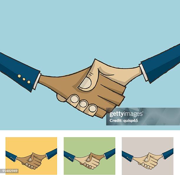 handshake - racist stock illustrations