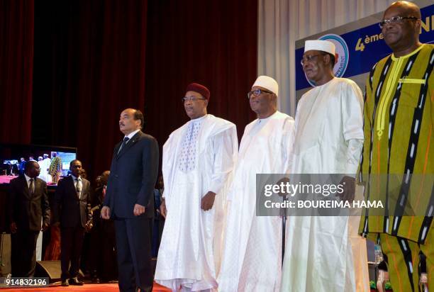 Mauritania's President Mohamed Ould Abdel Aziz, Niger's President Mahamadou Issoufou, Mali's President Ibrahim Boubacar Keita, Chad's President...