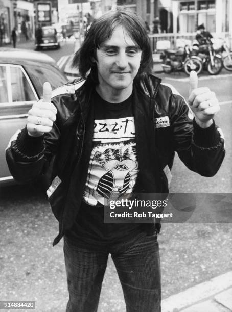 English musician and singer Denny Laine arrives at Marlborough Street court in London, to face charges of assault and causing an affray at a West End...