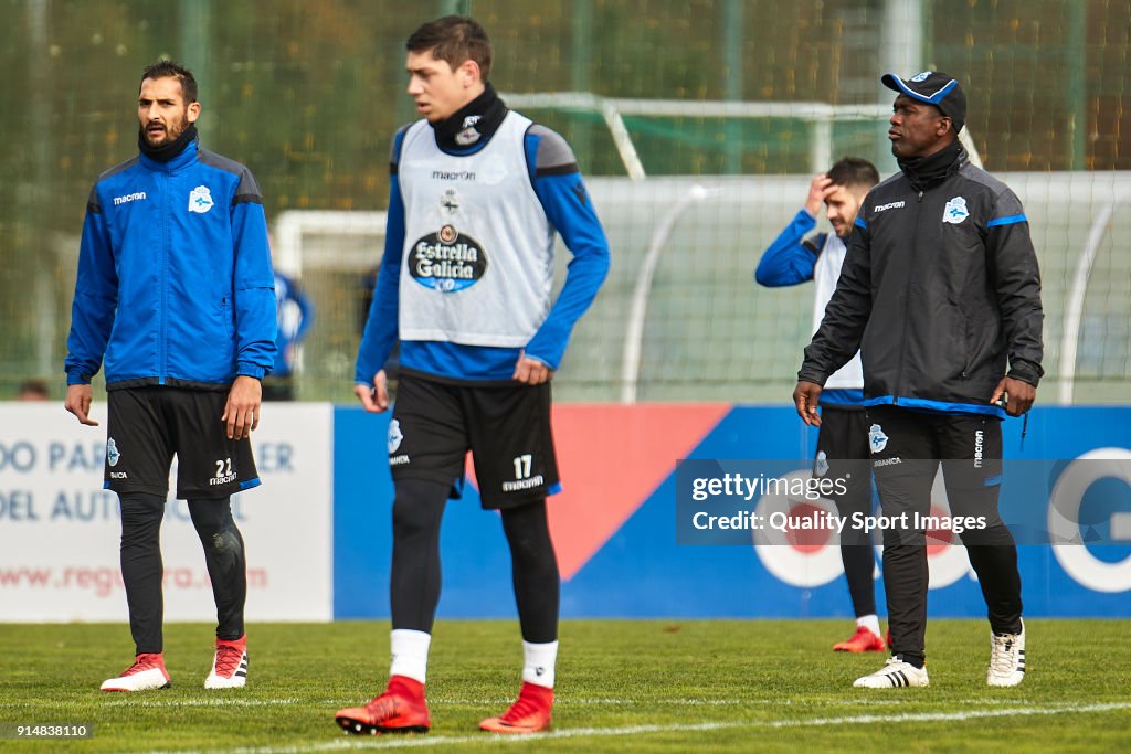 Clarence Seedorf first training session as manager of Deportivo de La Coruna