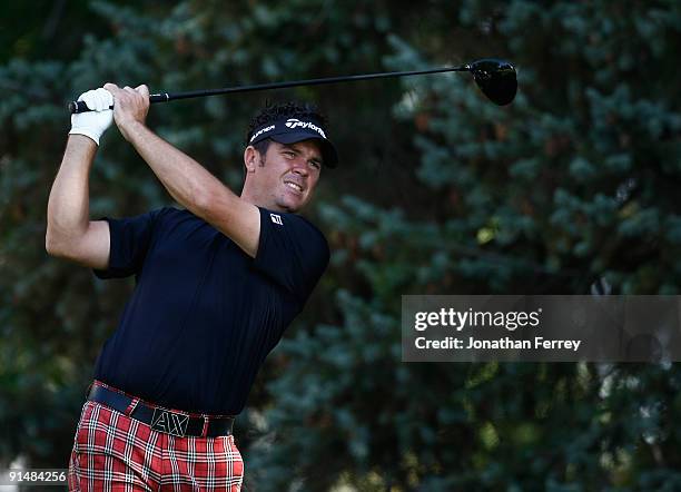 Eric Axley hits a shot during the first round of the Albertson's Boise Open at Hillcrest Country Club on September 17, 2009 in Boise, Idaho.