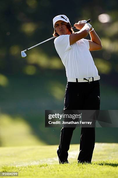 Rickie Fowler plays a shot during the first round of the Albertson's Boise Open at Hillcrest Country Club on September 17, 2009 in Boise, Idaho.