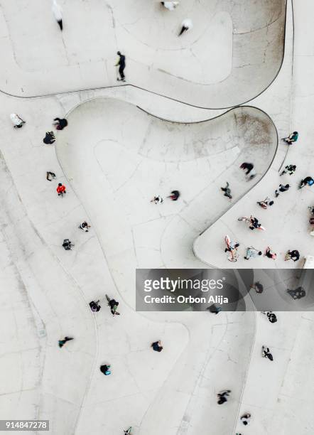 Aerial view of skatepark
