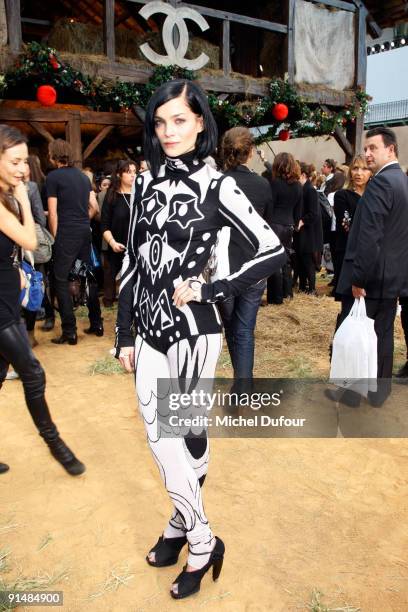 Leigh Lezark attends Chanel Pret a Porter show as part of the Paris Womenswear Fashion Week Spring/Summer 2010 at Grand Palais on October 6, 2009 in...