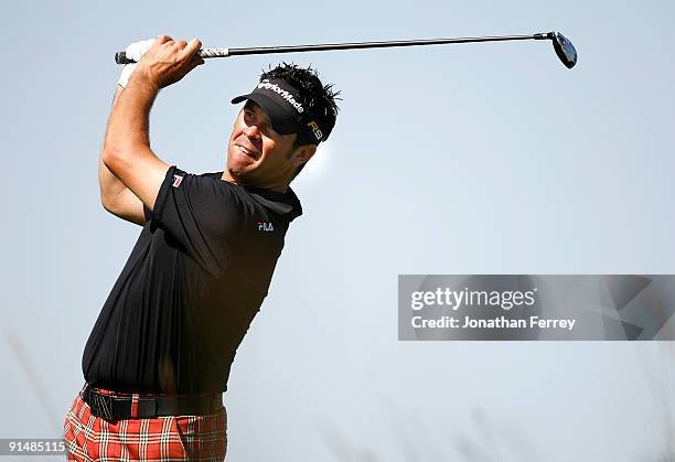 Eric Axley hits a shot during the first round of the Albertson's Boise Open at Hillcrest Country Club on September 17, 2009 in Boise, Idaho.