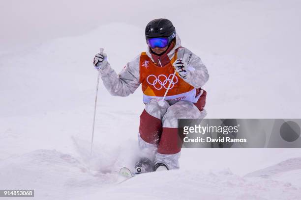 Moguls Skier Marc-Antoine Gagnon of Canada trains ahead of the PyeongChang 2018 Winter Olympic Games at the Bokwang Phoenix Snow Park on February 6,...