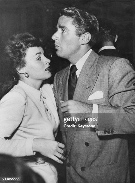 American actress Helena Carter dances with British actor Peter Lawford at Ciro's in West Hollywood, California, November 1947.
