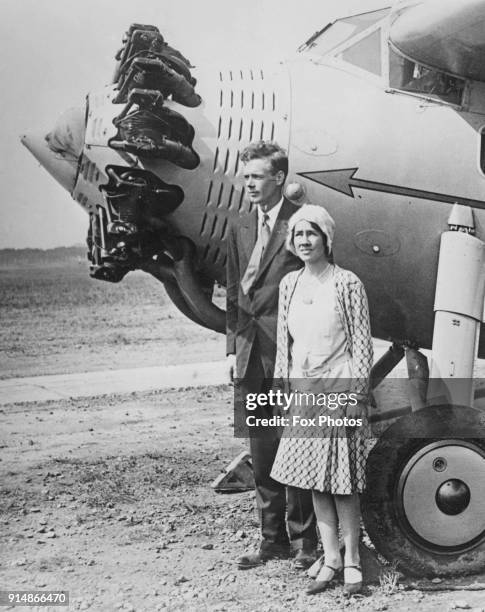 American aviator Charles Lindbergh and his wife Anne Morrow Lindbergh, 1929.