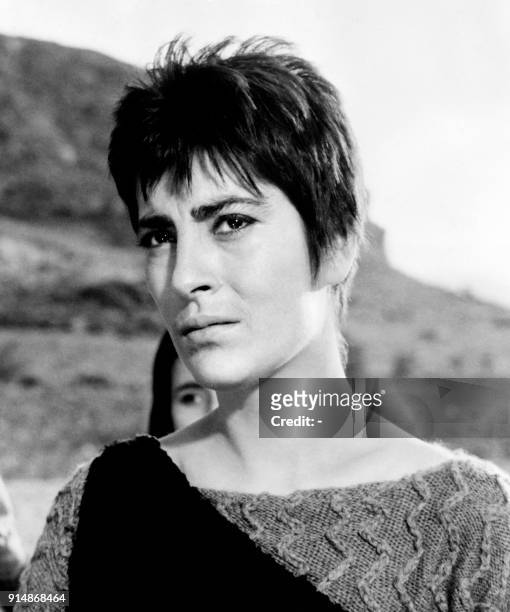 Portrait taken in 1961 shows Greek actress Irene Papas during the filming of "Electra" directed by Michael Cacoyannis. The film was entered into the...