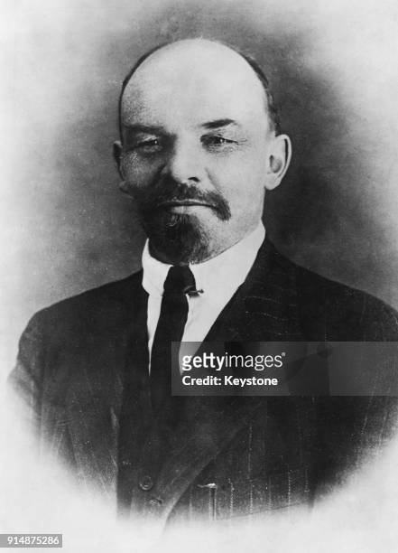 Russian Communist revolutionary Vladimir Lenin , born Vladimir Ilyich Ulyanov, during his time in Switzerland, 1916.