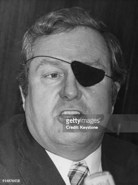 French right-wing politician Jean-Marie Le Pen, 13th October 1976.