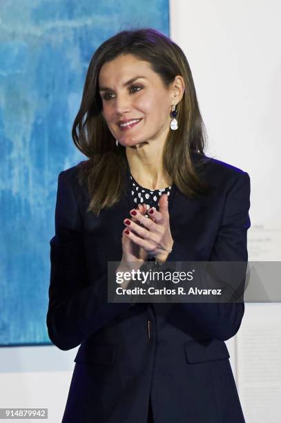 Queen Letizia of Spain attends the Gold Medals of Merit in Fine Arts 2016 ceremony at the Pompidou Center on February 6, 2018 in Malaga, Spain.