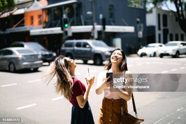 enjoying milk shake in surry hills, sydney - sydney skinny pictures stock pictures, royalty-free photos & images