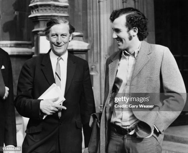 Eric Lubbock, the 4th Baron Avebury , formerly the Liberal MP for Orpington, arrives to take his seat in the House of Lords, London, accompanied by...