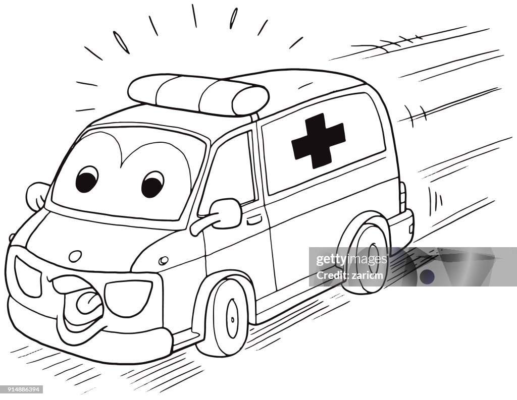 Ambulance Car Cartoon High-Res Vector Graphic - Getty Images