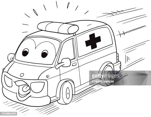 Ambulance Car Cartoon High-Res Vector Graphic - Getty Images