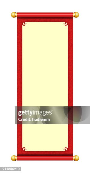 Vector blank Chinese ancient scroll background Vector blank Chinese ancient scroll background