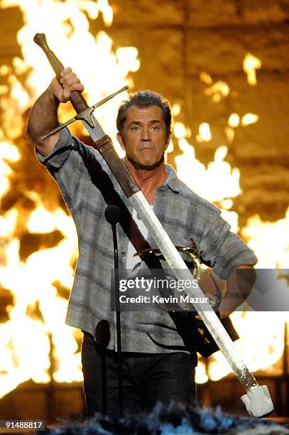 Actor Mel Gibson onstage at Spike TV's 2009 "Guys Choice Awards" held at the Sony Studios on May 30, 2009 in Los Angeles, California.