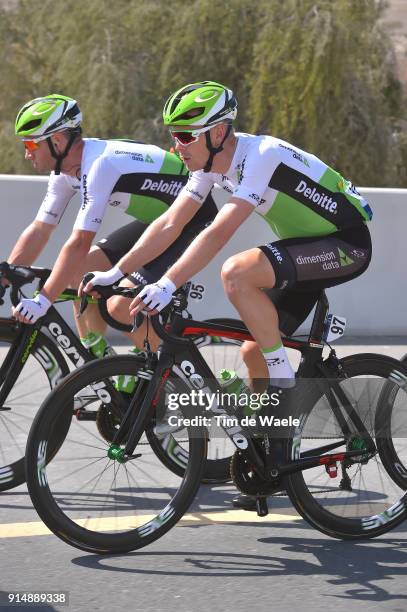 5th Tour Dubai 2018 / Stage 1 Julien Vermote of Belgium / Mark Renshaw of Australia / Skydive Dubai - Palm Jumeirah / Nakheel Stage / Dubai Tour /