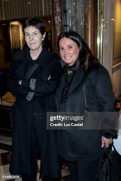 Christine Ango and Terry de Gunzburg attend the presentation of the Cahier N°3 of the philosophical meetings of Monaco on January 25, 2018 in Paris,...