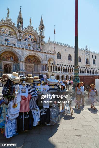 Piazza San Marco square and Basilica di San Marco Dome. Venice. Veneto. Italy. Europe.