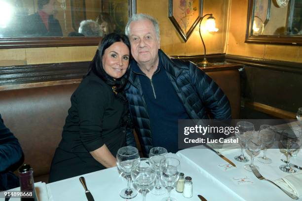 Terry de Gunzburg and Jacques Grange attend the presentation of the Cahier N°3 of the philosophical meetings of Monaco on January 25, 2018 in Paris,...