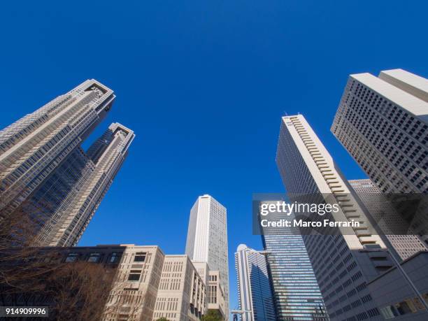 shinjuku skyscrapers, japan - tokyo metropolitan government building stock pictures, royalty-free photos & images