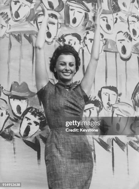 Italian actress Sophia Loren at the Venice Film Festival, Italy, 5th September 1958.