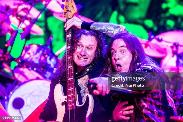 Andi Deris, German power metal band Helloween live in Milano for the &quot;Pumpkins United&quot; tour, with new and old members of the band, in...