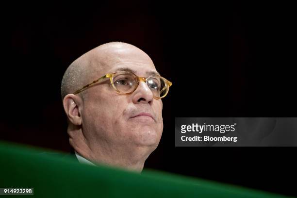 Christopher Giancarlo, chairman of the Commodity Futures Trading Commission , listens during a Senate Banking, Housing and Urban Development...