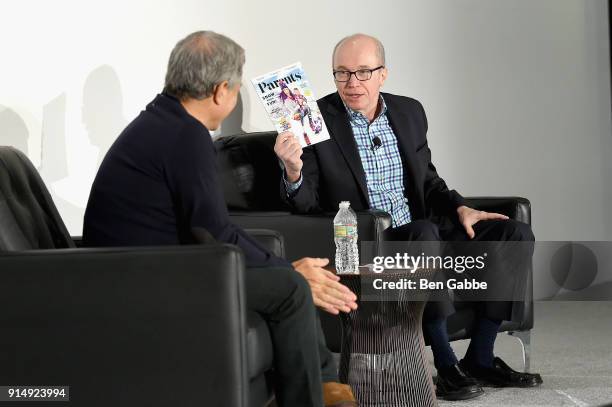 Founder and CEO, WPP Sir Martin Sorrell and Chief Content Officer and Fortune President, Meredith Corp. Alan Murray speak on stage at the American...